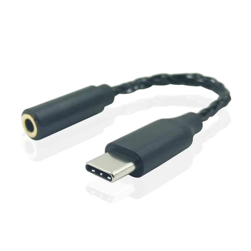 

USB-C Type C to 3.5mm Aux Audio Jack Adapter Portable DAC 32bit 384khz Headphone Cable Cord for Mobile Phone PC