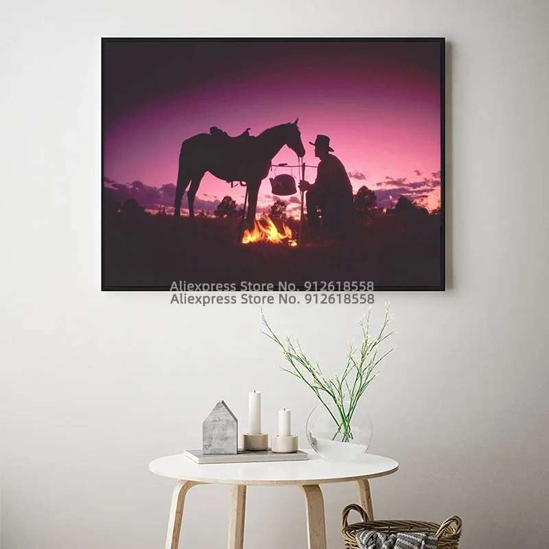 Пейзаж художественный плакат силуэт искусство фотообои настенный Декор печать