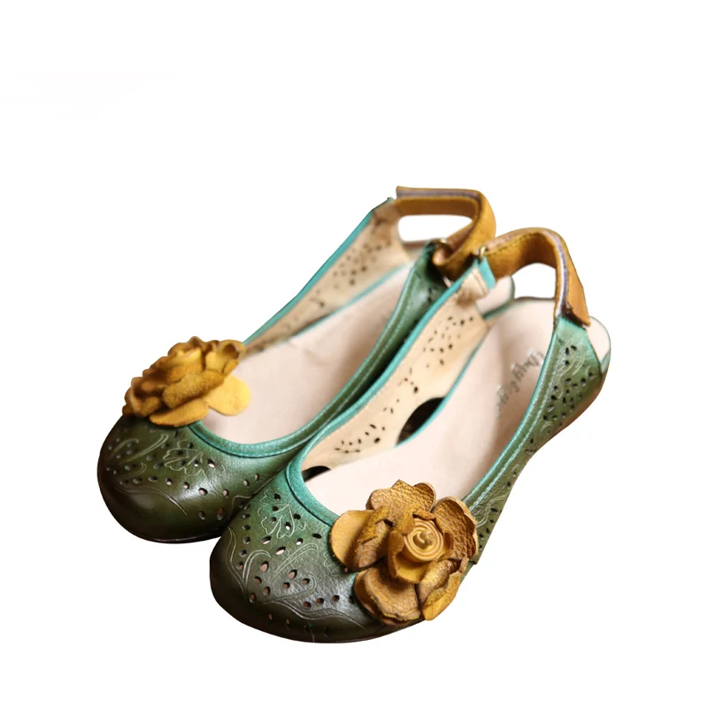 Tayunxing натуральная кожа обувь ручной работы с цветком женские босоножки удобные