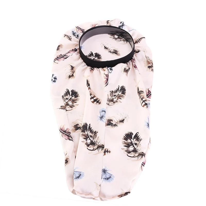 

Hair Care Cap Simulation Silk Long Tube Night Sleep Hat Long Tail Beauty Salon Fashion New For Ladies Headwear Print Home