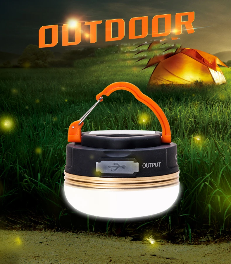 

Mini Camping Lights USB Rechargeable Portable LED Flashlight Lantern Waterproof Tents Hanging Lamp Torche Outdoor Hiking Night