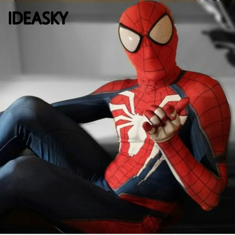 Костюмы на Хэллоуин для мужчин взрослых супергерои спандекс игры PS4 insomniac Человек