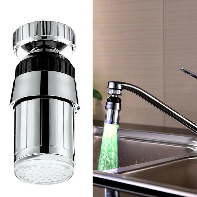 

Water Tap Luminous LED Temperature Sensor Light Angle Adjustable Faucet BDF99