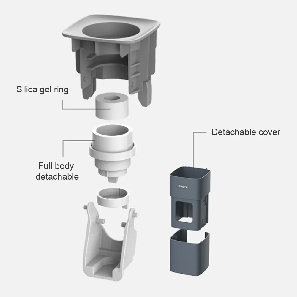 Automatic Toothpaste Dispenser Wall Mount Dust-proof Toothbrush Holder Home Bathroom Waterproof Lazy Squeezer Tool | Дом и сад