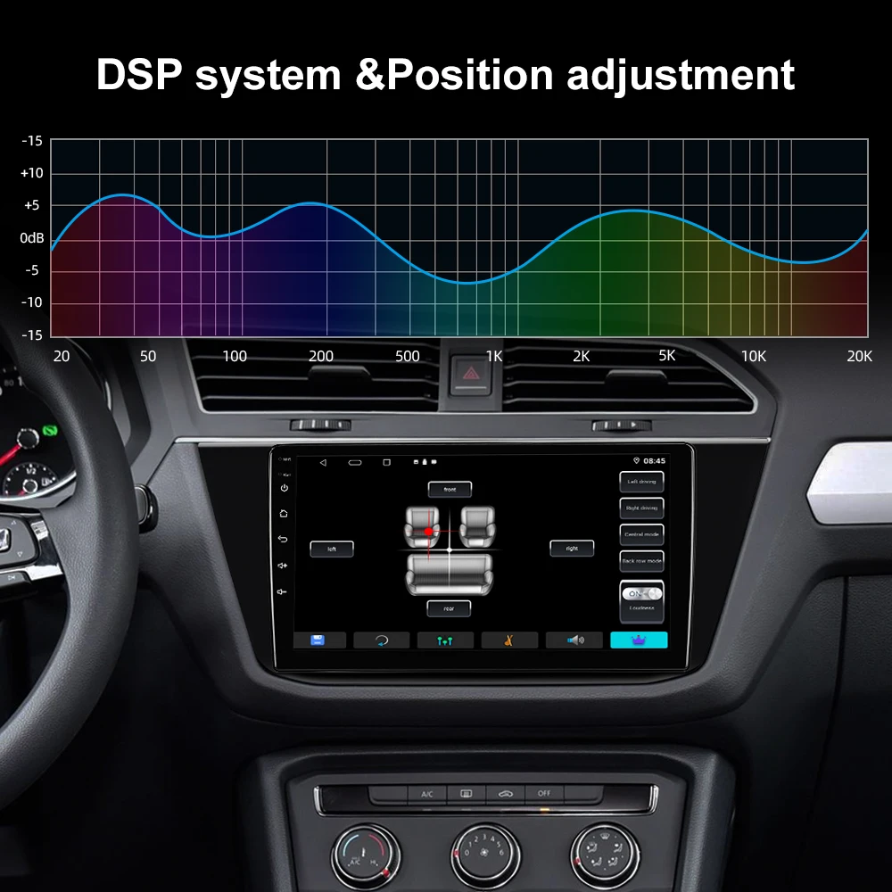Автомобильный радиоприемник ISUDAR Android 10 для VW/Volkswagen/Tiguan 2017-2019 автомобильный