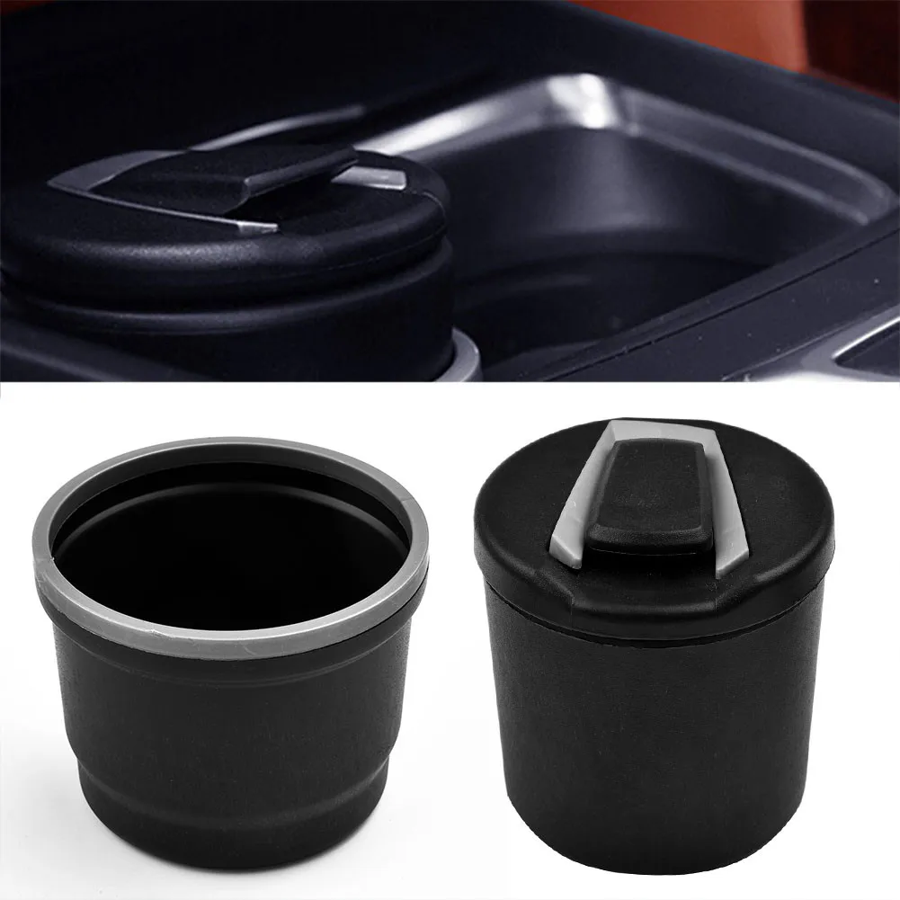 

1pc BMW Special Multifunctional Steel+Plastic Ashtray With LED Lamp Black Ashtray Keep Your Car Tidy And Clean