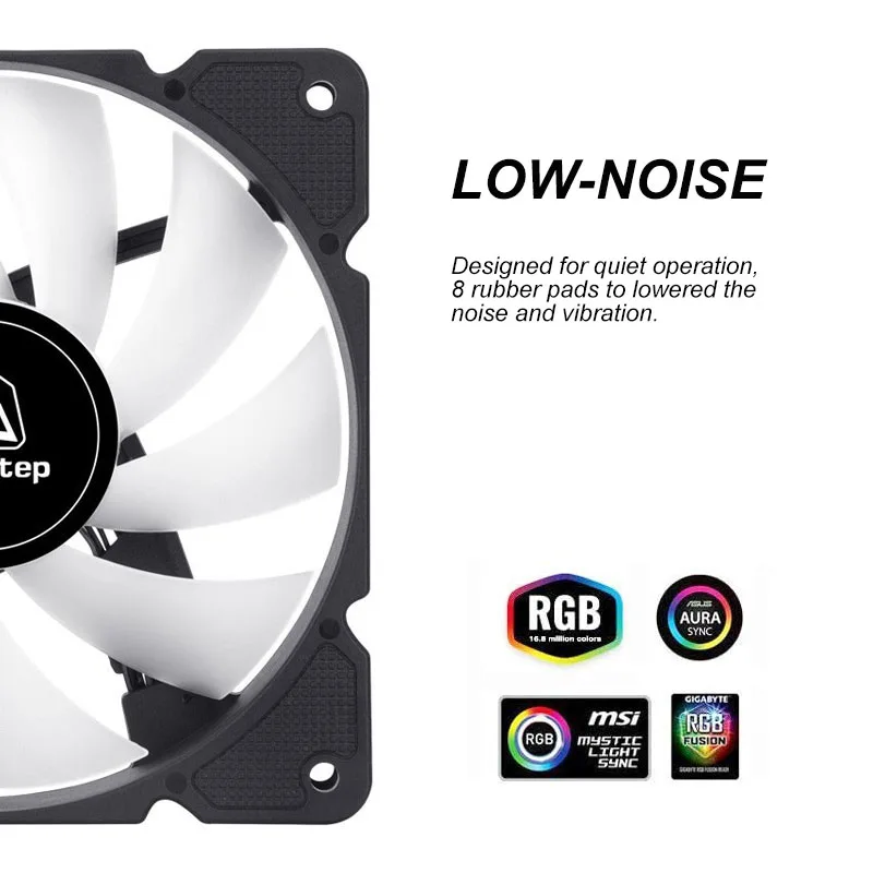 segotep 120mm cooling fan rgb radiator cooler fans 5v 3pin argb aura sync mute pc fan diy adjust cooler fan for gamer cabinet free global shipping