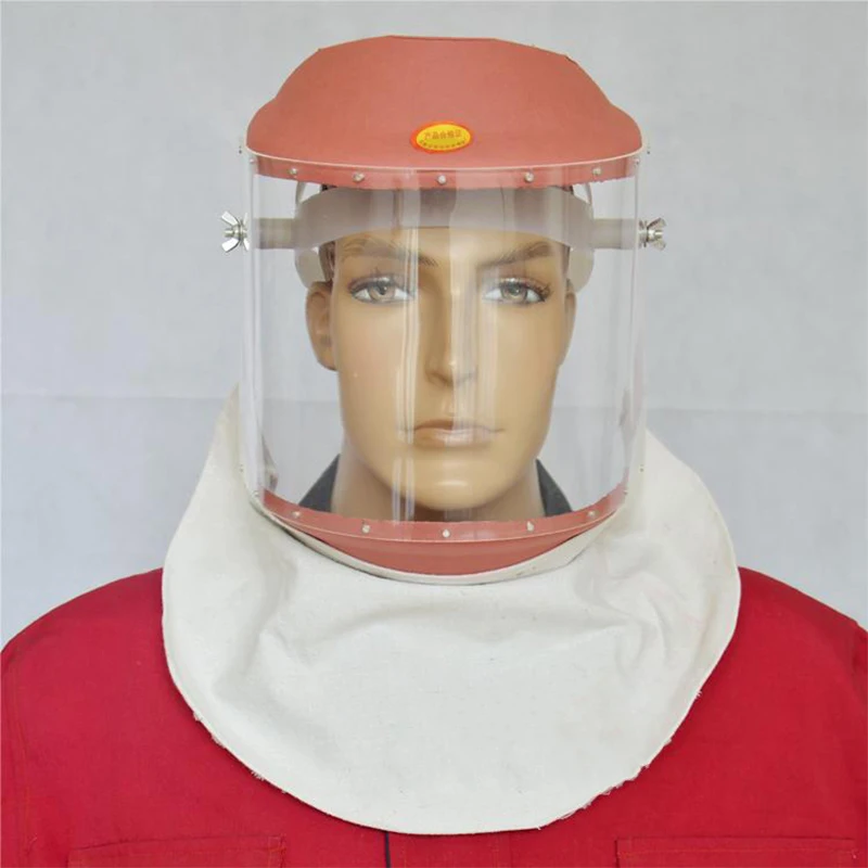 Защитная повязка на шлем для лица маска из оргстекла Пылезащитная ударопрочная