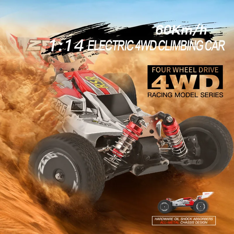 

1:14 Alley RC Car 4WD 60km/h 2.4G High Speed Remote Control Car Off-road Drift Racing Car 100m Distance Remote Toys For Boys CE