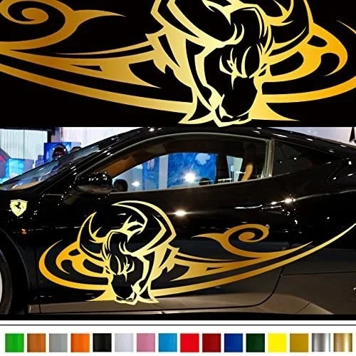 

Bull car Sticker car Vinyl Side Graphics pre72 Car Custom Stickers Decals
