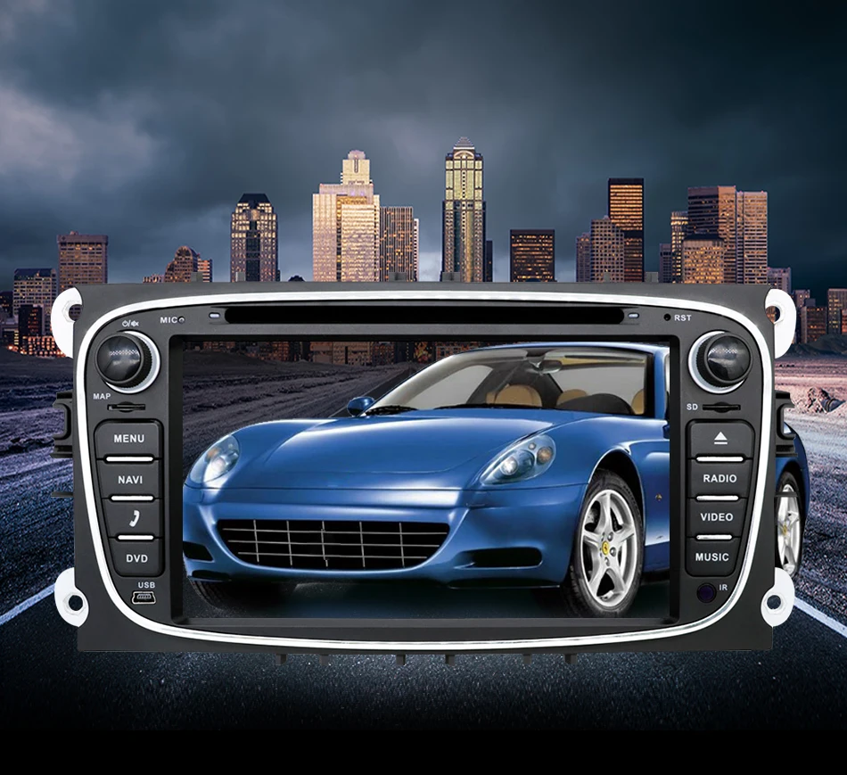 Eunavi 2 din Android 9 автомобильный DVD мультимедийный плеер gps для FORD Focus Mondeo S-MAX C-MAX Galaxy 4G 64G TDA7851 ips авто радио fm
