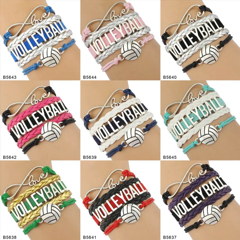 Мода Бесконечность Люблю Волейбол любителей спорта подарок ювелирное изделие