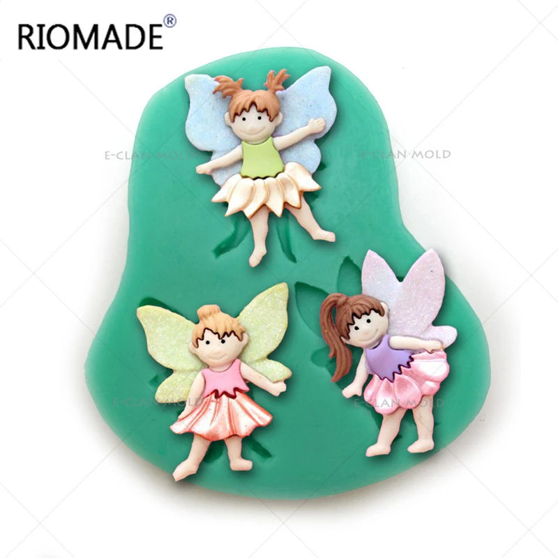 Красивая силиконовая форма Elf Girl формы для помадки инструменты украшения тортов