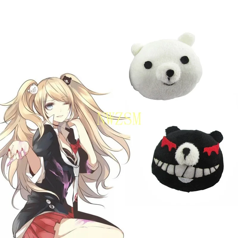 Зажим для волос Dangan Ronpa Danganronpa женский головной убор косплея черного и белого