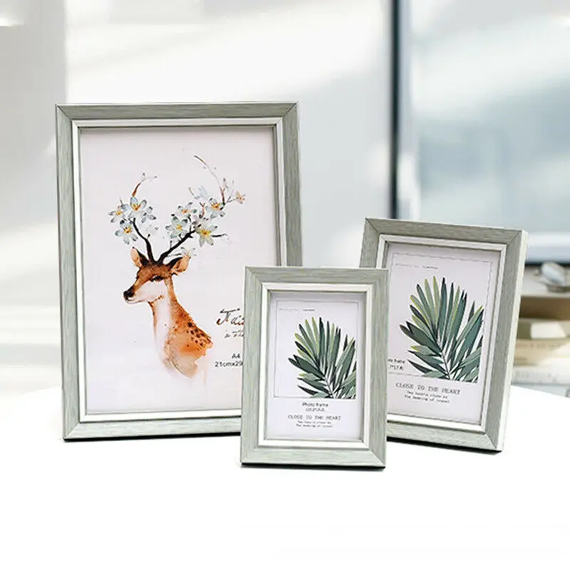 Потрепанная шикарная фоторамка SC/рамка плаката из дуба большой квадратный