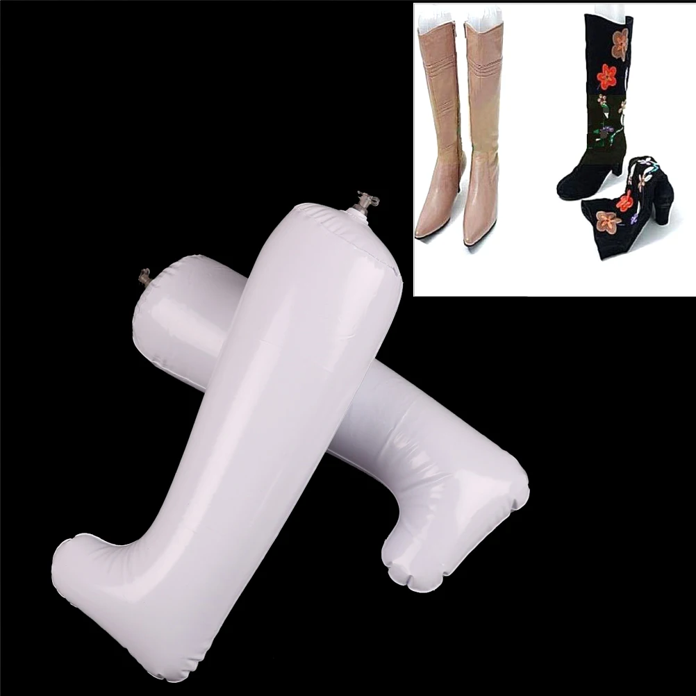 2PCS/lot Inflatable Useful Long Boots Shoes Stand Holder Stretcher Support Shaper Plastic Hot Shoe Hanger Drop Shipping