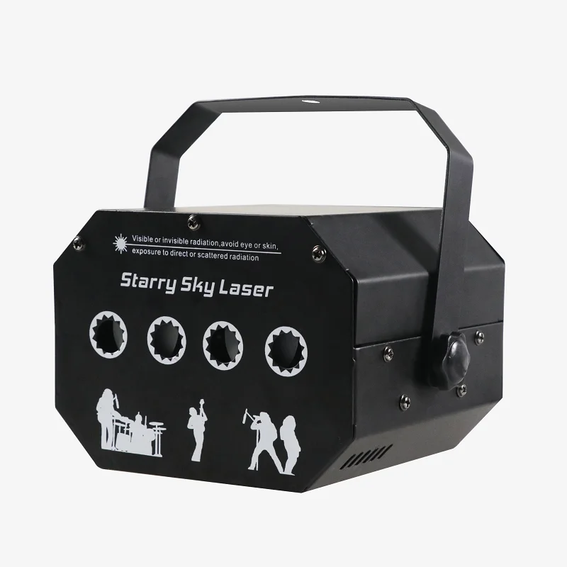 Free Shipping LED RGB Laser Light With DMX Control Four-hole Star Laser Light For Disco Christmas Event LED Effect Laser Light