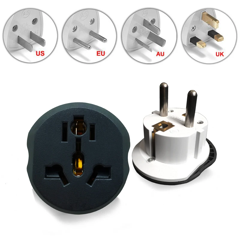 Дешевый EU Универсальный адаптер 16 А 250 В ac дорожное зарядное устройство настенная розетка AC Розетка питания 2 розетка для круглых штырей