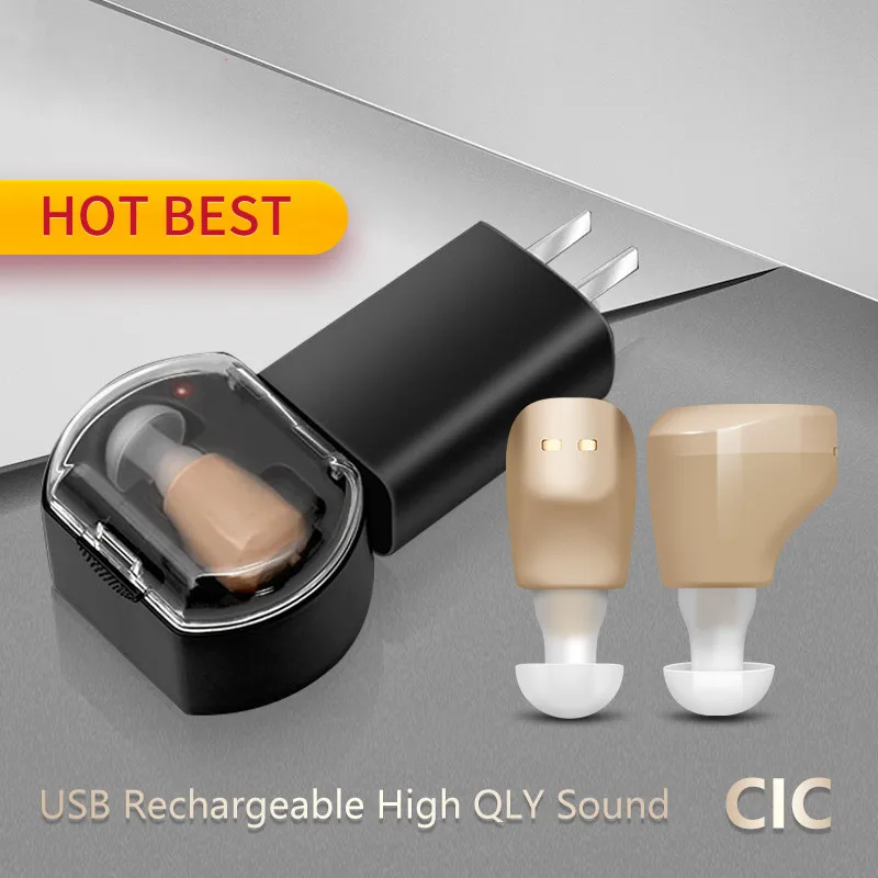 Мини-слуховой аппарат миниатюрные перезаряжаемые наушники-вкладыши