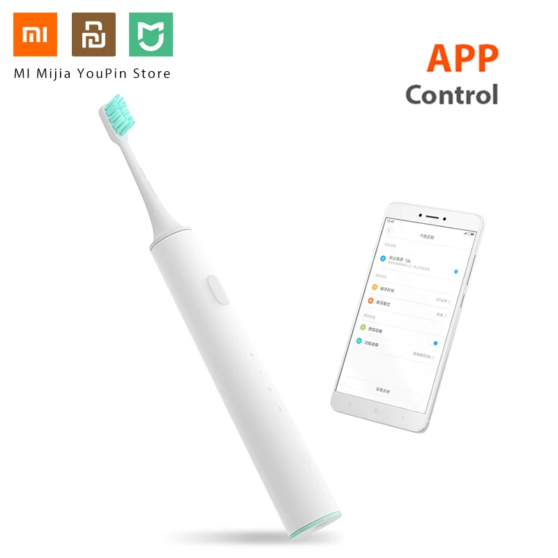 Xiaomi mi домашний звуковой электрический зуб mi щетка Беспроводная зарядка IPX7 водонепроницаемый bluetooth с управлением Приложения Белый