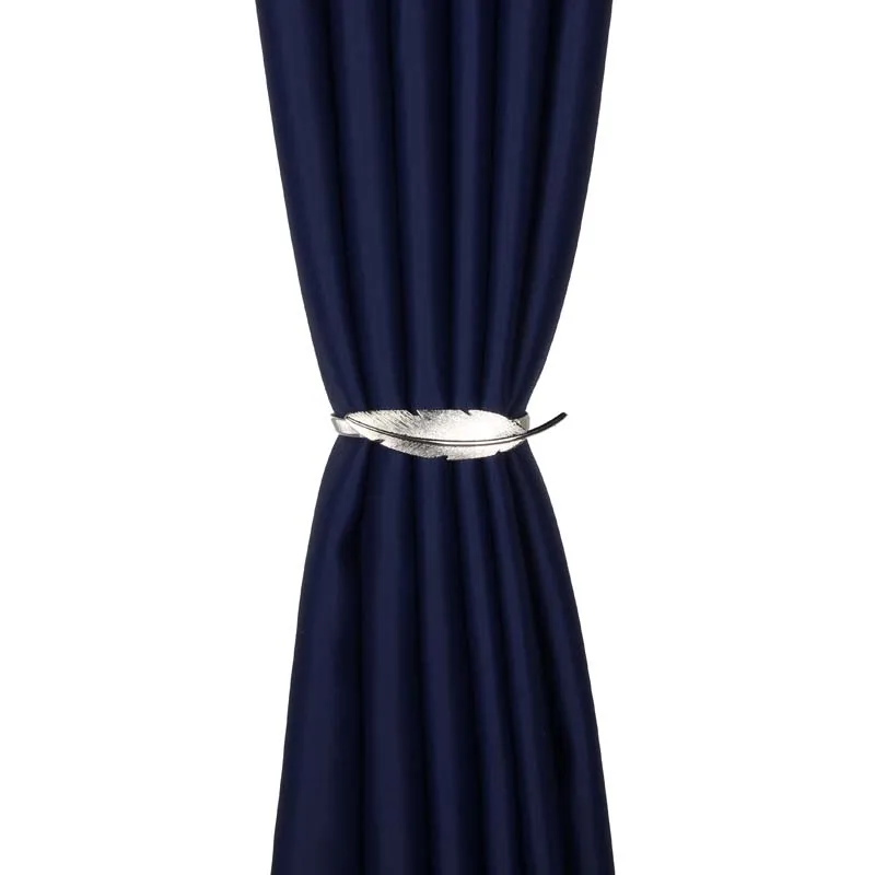 

1Pc Feather Curtains Buckle Clips Rope Window Drape Holder Gold Silver Curtain Tieback Hold back Strap Accessories Easter Decor