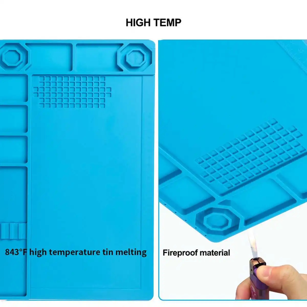 

Heat Insulation Working Mat Soldering Mat With Magnetic Repair Silicone Work Mat For Electronics Computer Phone DIY Welding Tool