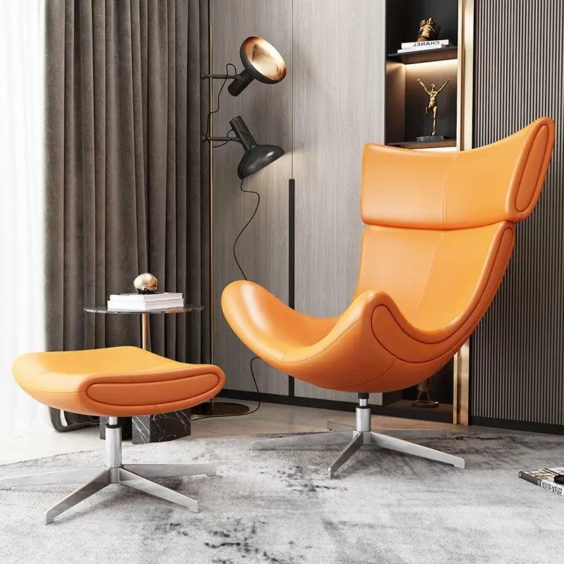 

Кресло для отдыха в скандинавском стисветильник, одноместное легкое Роскошное кресло с откидной спинкой, вращающееся кресло для гостиной