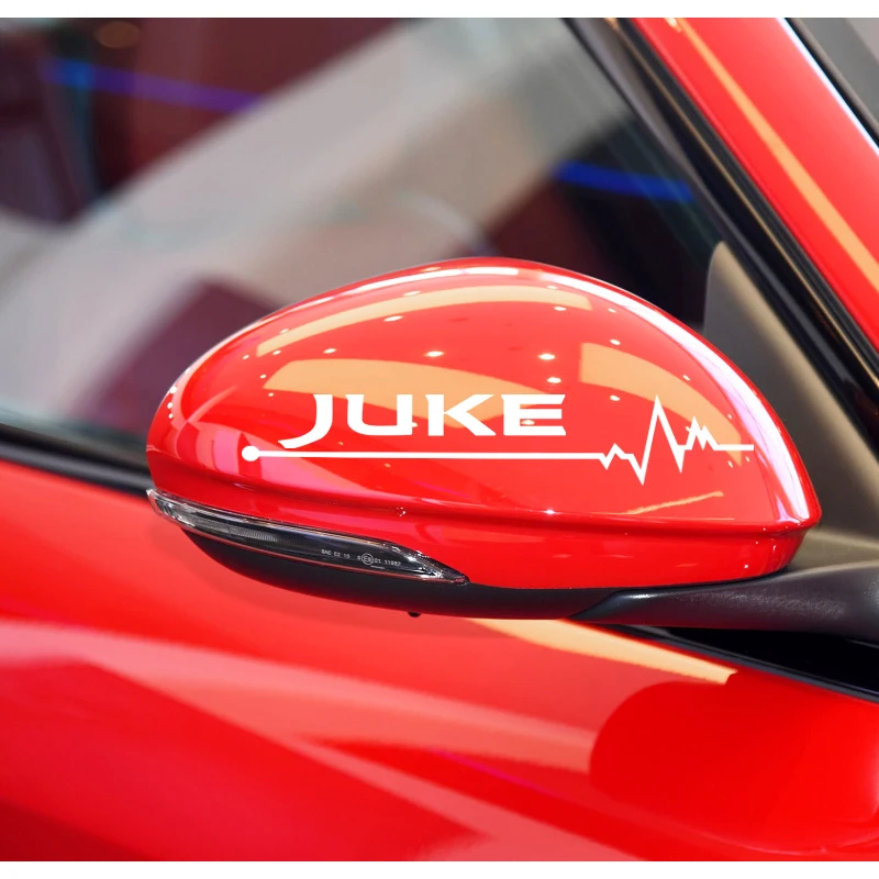 2 шт. Автомобильная наклейка на зеркало заднего вида в полоску для NISSAN JUKE Qashqai