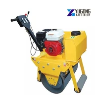330kg road roller compactor machine walking single wheel roller honda gx160 with vibration force for 15kn