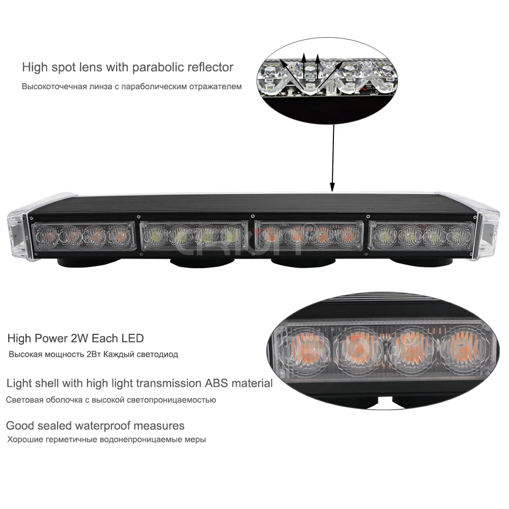 Crion синий/янтарный красный, белый 14-38LED аварийного мигающий свет мерцающий светильник Предупреждение лампа 12/24V Универсальный