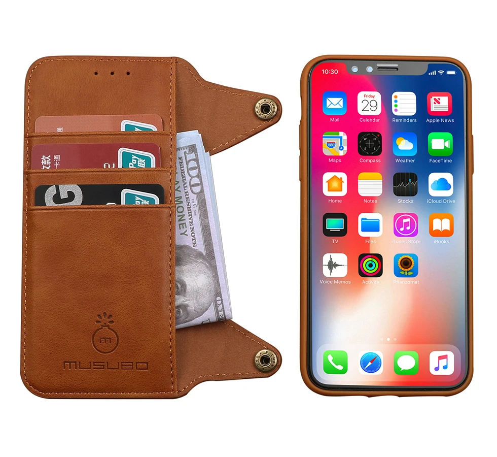 Musubo, роскошный кожаный чехол для iphone X, флип-чехол, силиконовый чехол, для iphone 8 Plus, 7, 6, 6s Plus, ТПУ, кошелек, держатель для карт, съемный