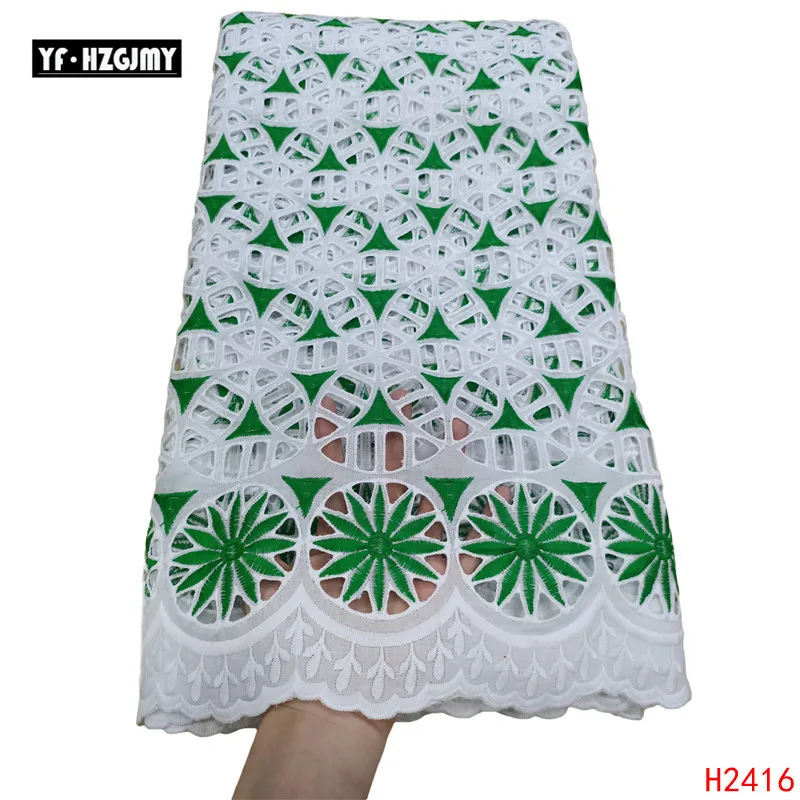 

YF HZGJMY Высококачественная нигерийская вышивка Свадебная африканская кружевная ткань 2019 зеленый/белый женский швейцарский вуаль кружева A2416
