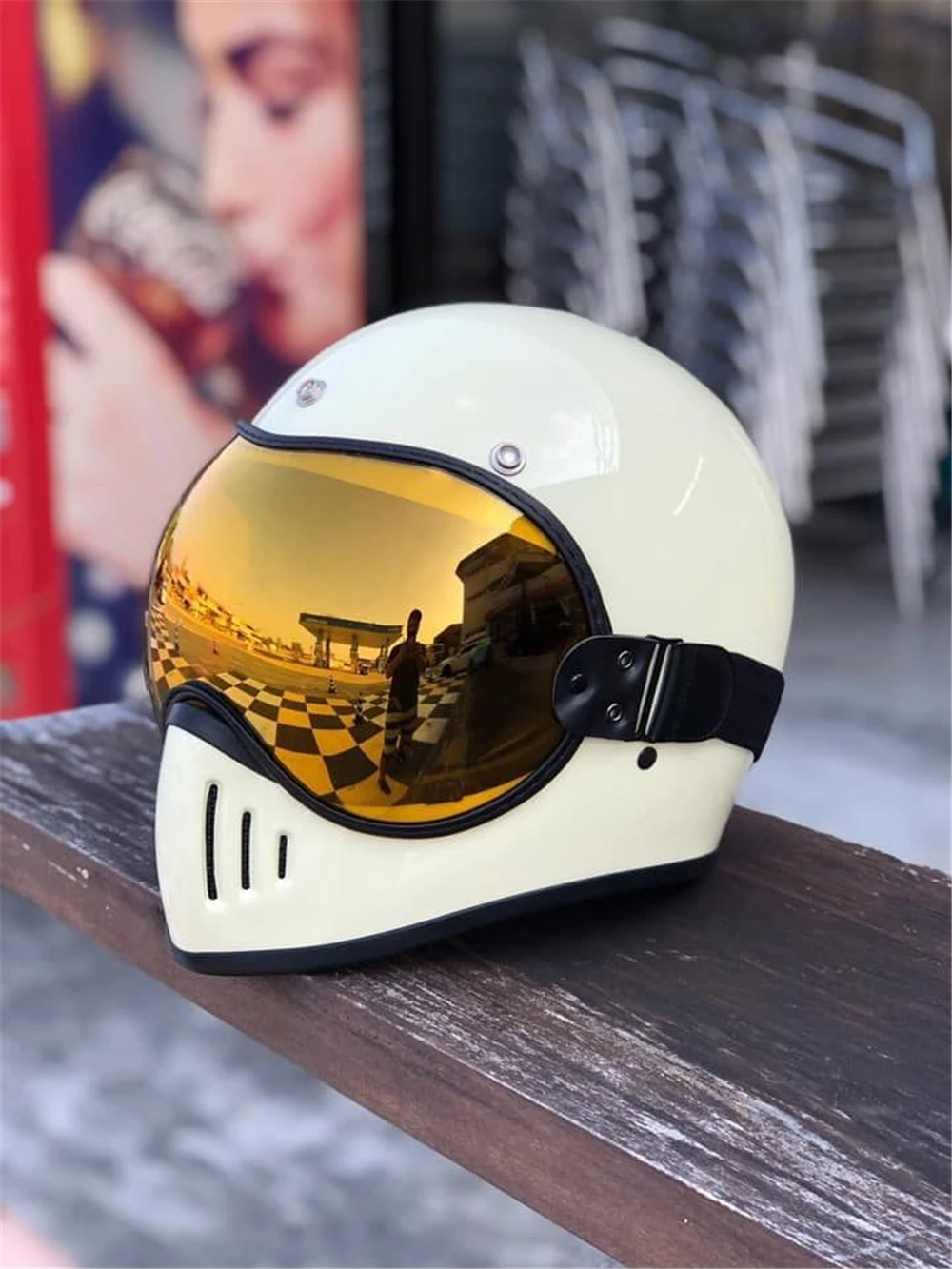 Козырек для мотоциклетного шлема защитные очки с пузырьковой линзой подходящие