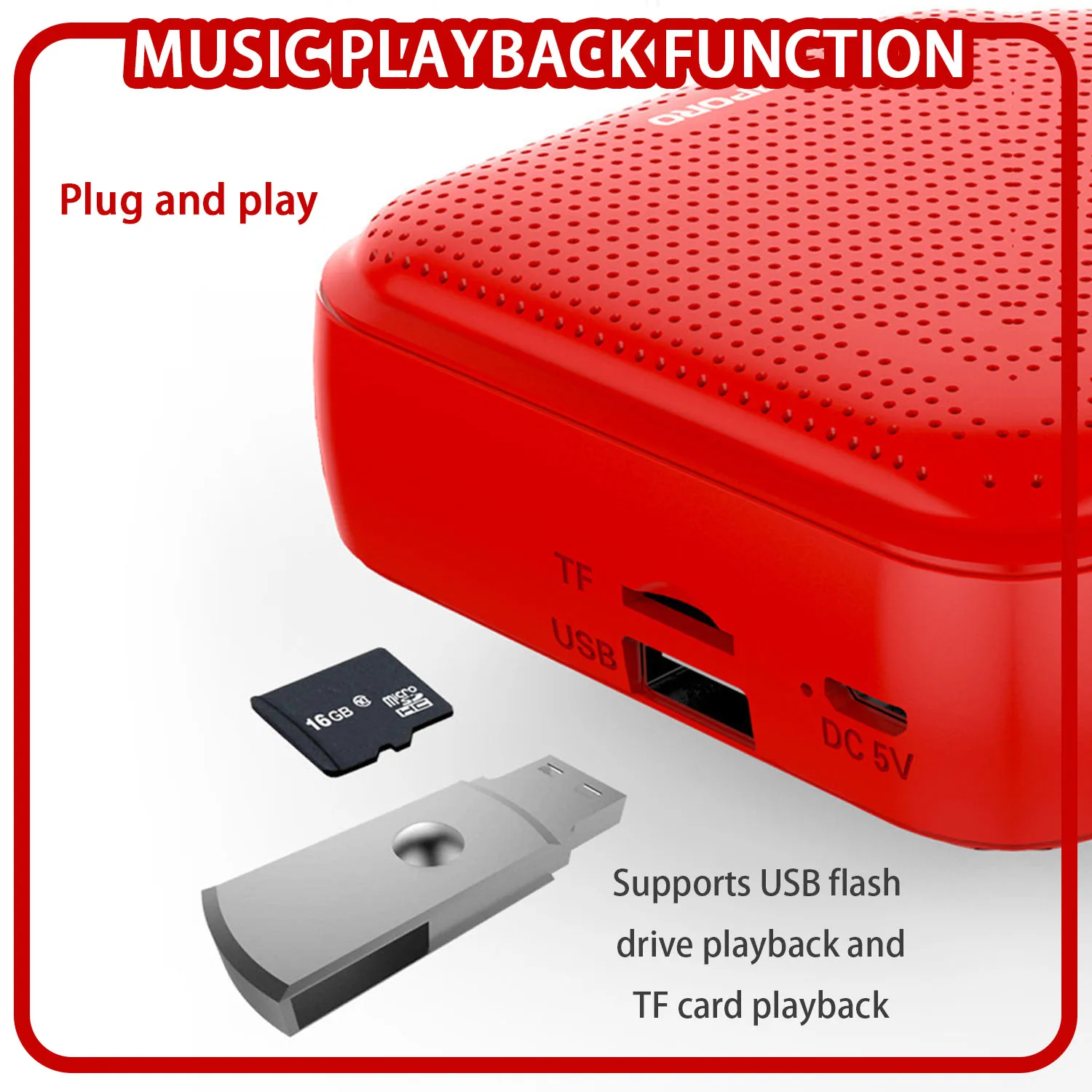 

T15 12W 1200mAh Portable Voice Amplifier Mini Multifunctional Personal Voice Speaker with Microphones for Teachers Speech