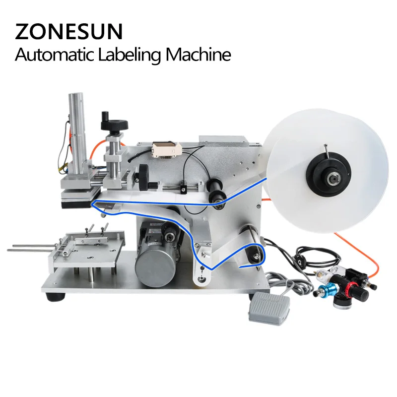 ZONESUN LT-60 полуавтоматическая пневматическая плоская машина для маркировки