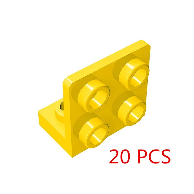 20 pcs Yellow Фигурки, демонстрационная коробка, мини-фиги, чехол, маленькие кирпичи, опорная пластина, кронштейн, строительные блоки, фигурка, подставка, опорная пластина, игрушки для детей - Цвет: 20 pcs Yellow