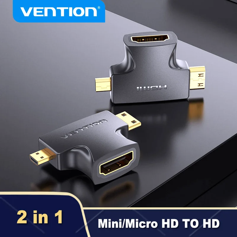 

Vention 20 шт/пачек Micro HDMI-совместимый адаптер 4k Mini 1080P Micro HD Male to HD Female конвертер r для PS4 Camera TV