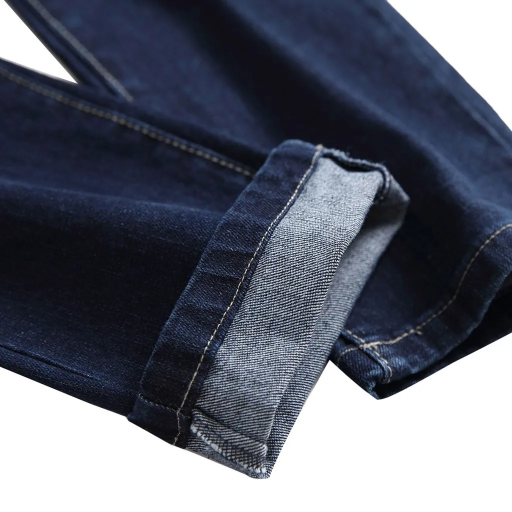 Джинсы мужские 2019 Новая мода корейский стиль высокая уличная приталенная