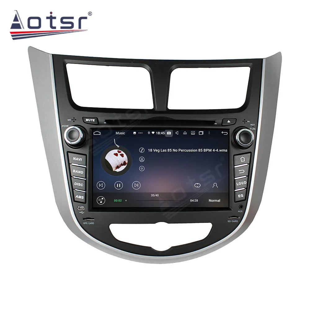 Автомобильный мультимедийный стереопроигрыватель Android для Hyundai Verna Accent Solaris 2011 2012