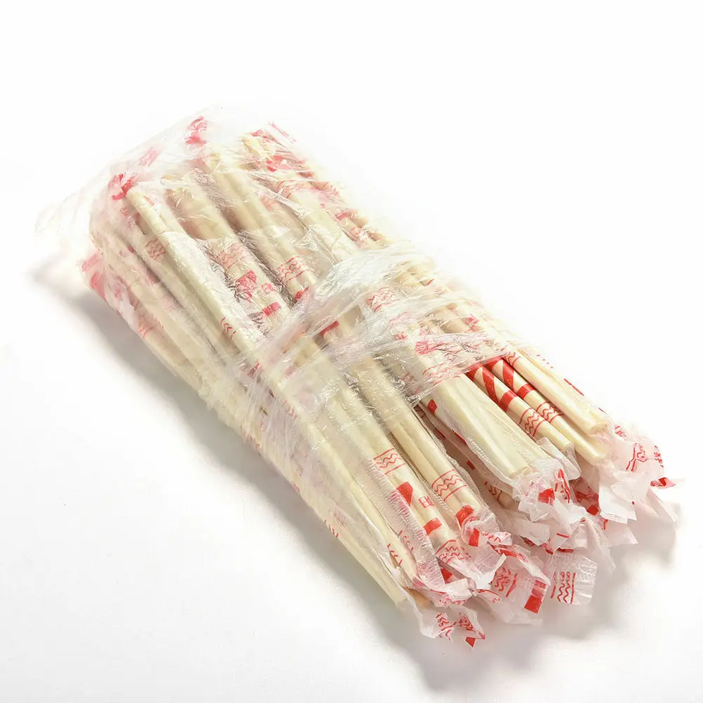 40 Pairs Disposable Bamboo Wooden Chopsticks Hashi Individually Wrapped | Дом и сад