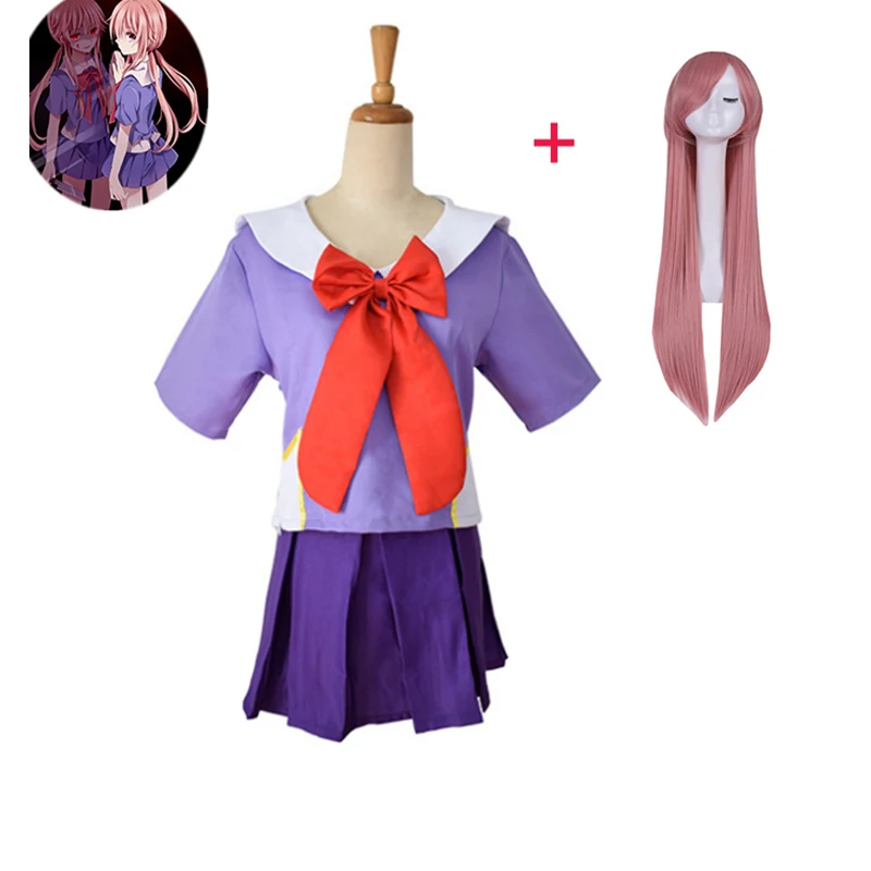 Косплей Костюм Аниме 2 й Мирай Никки гасай Юно Лолита Сейлор Лали бант короткая