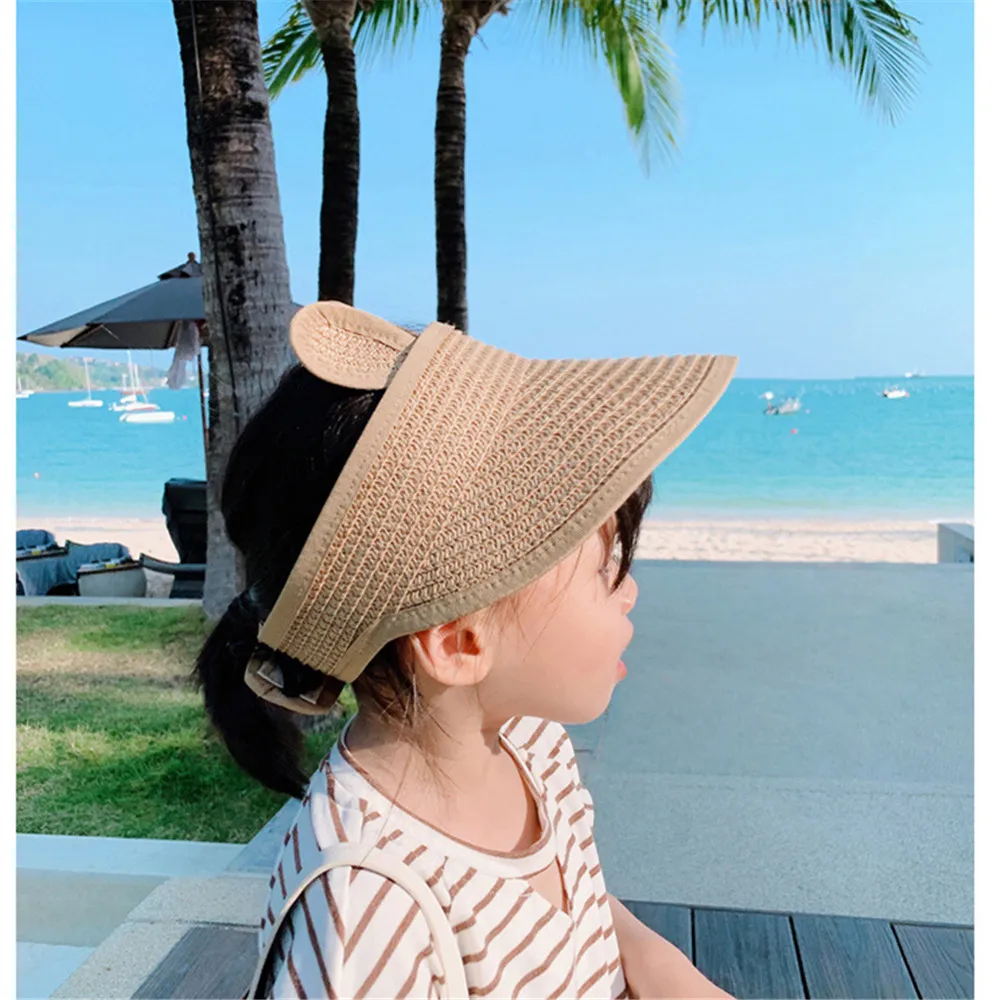 Регулируемая индивидуализированная детская соломенная шляпа Детская летняя с