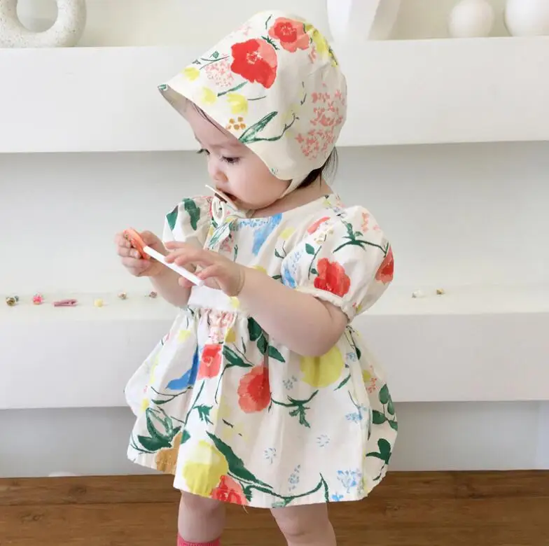 Цветами с цветочными оборками платье принцессы одежда для малышей новорожденных