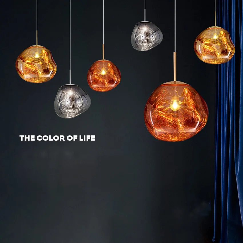 Современный светодиодный подвесной светильник в виде стеклянного шара люстра