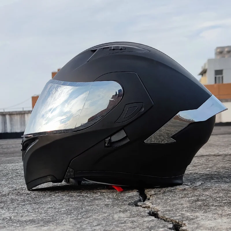 Модульный мотоциклетный шлем с откидной крышкой полнолицевой гоночный скутер