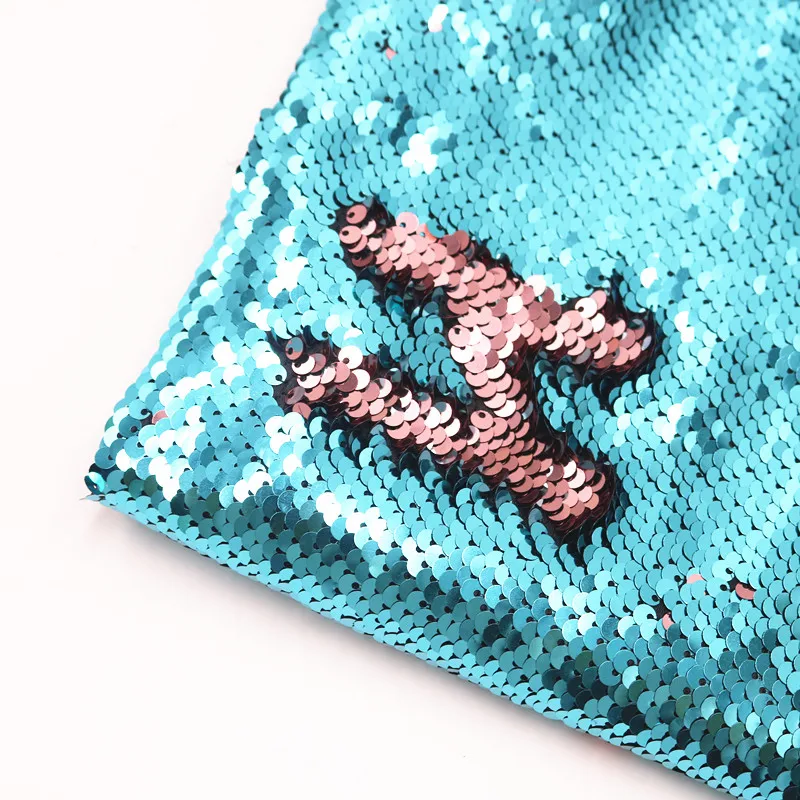 130*91 см 5 мм блестки фуксия/белый/золотой двусторонний вышитый Русалка Блестки