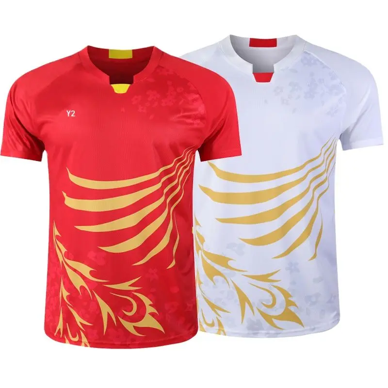 

New Women Quick Drying Breathable Lightweight Short Sleeve Table Tennis Sportswear For Men Table Tennis Training Suits -40
