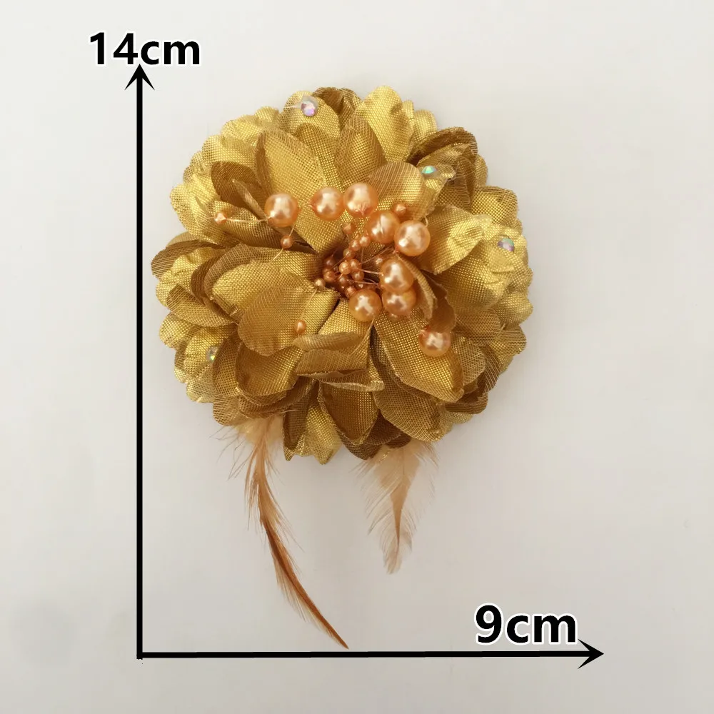 3D Блестки из фетра ABS жемчуг перо искусственные цветы DIY свадебный декор для