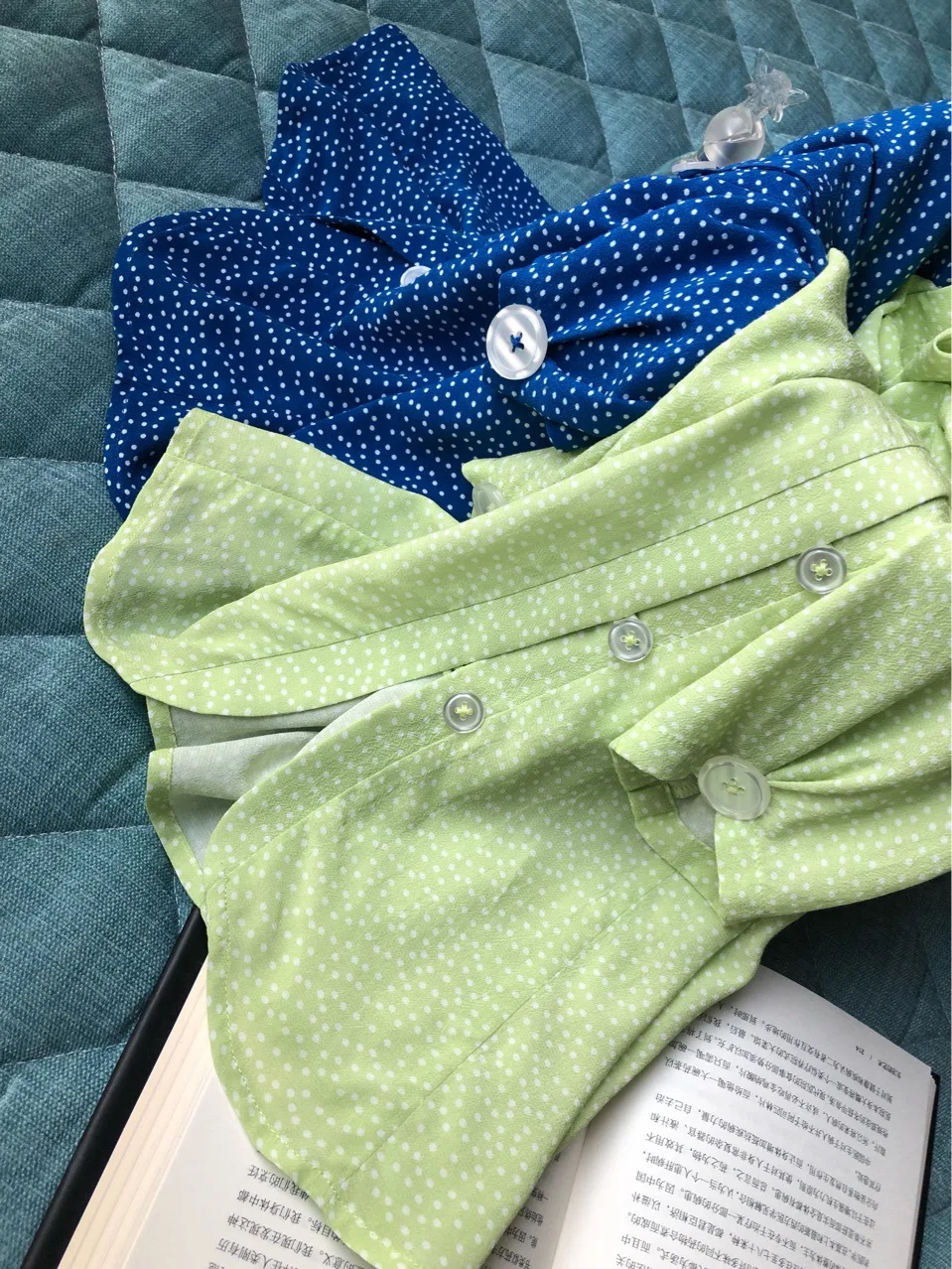 Женская Осенняя блузка из вискозы 100% голубая/зеленая женская рубашка с длинным