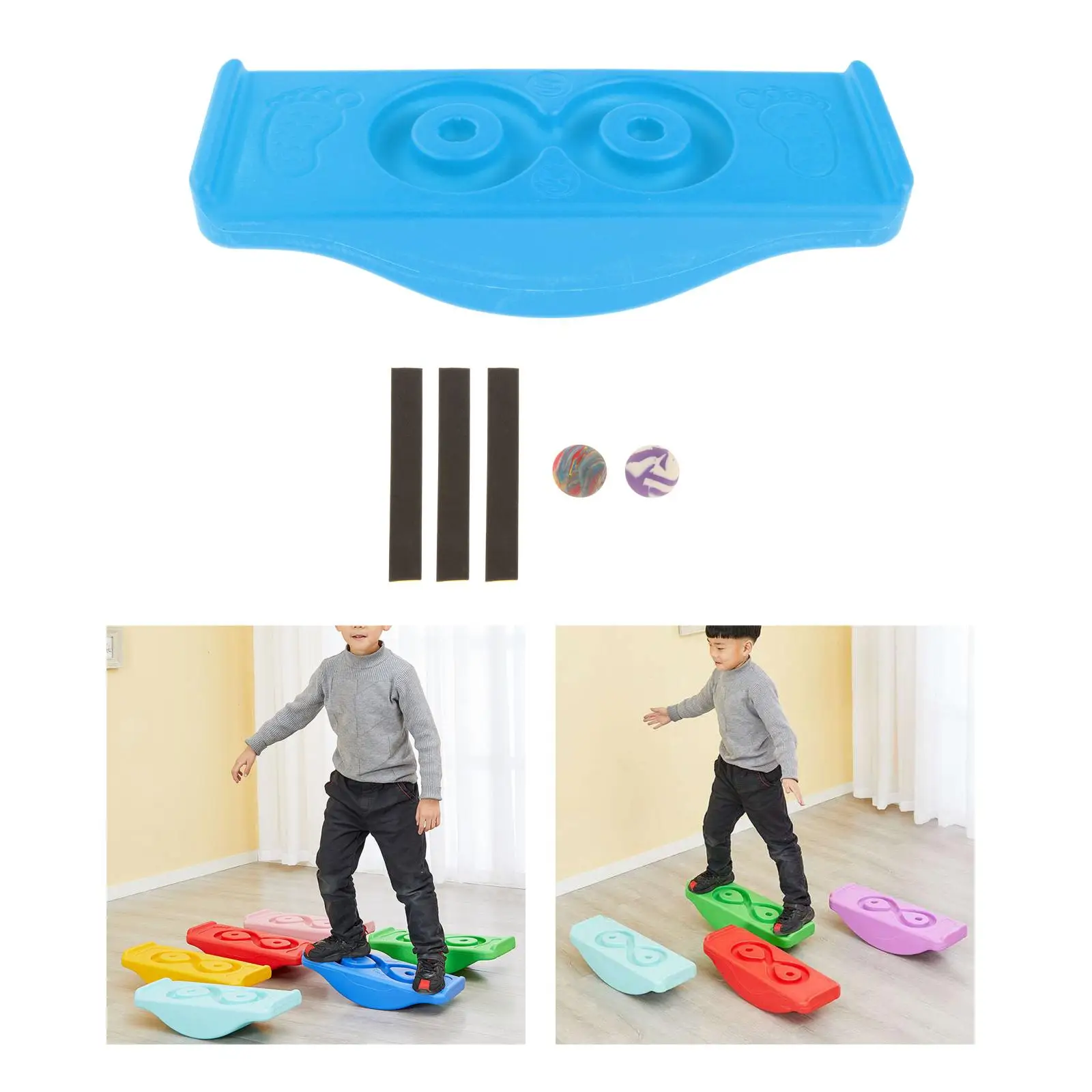 Wobbly Balance Board Sports Outside Children Kids Exercise Indoor Outdoor Seesaw Toy |